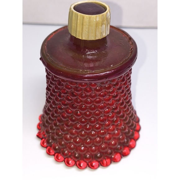 2 Red Glass UV Glow Hobnail Peg Votive Cup Candle Holder Vintage Home Interiors - Picture 7 of 13